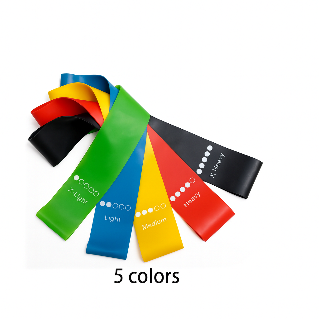 TPE Resistance Bands Fitness Set – Elastic Loop Bands for Strength Training, Yoga, and Home Workouts