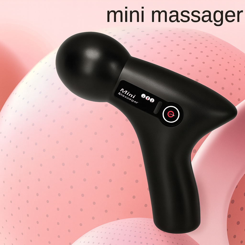 Portable LCD Muscle Massage Gun – 6 Heads Electric Fascia Massager