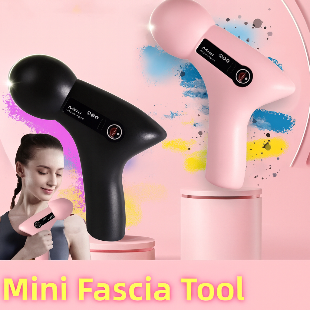Portable LCD Muscle Massage Gun – 6 Heads Electric Fascia Massager