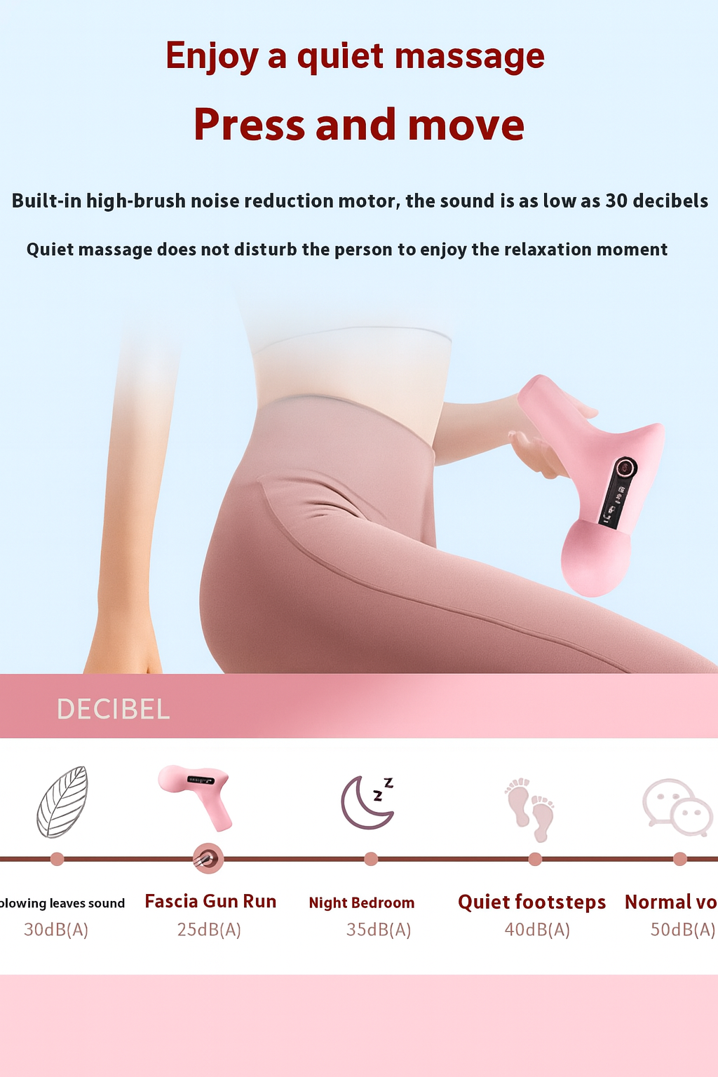 Portable LCD Muscle Massage Gun – 6 Heads Electric Fascia Massager