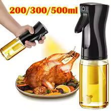 Olive Oil Spray Bottle – 200/300/500ML, Refillable Kitchen Dispenser for Cooking & Air Fryer