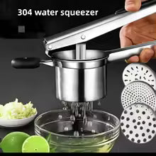 Manual Stainless Steel Juicer & Press – Multi-Purpose Lemon, Fruit, and Vegetable Squeezer