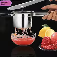 Manual Stainless Steel Juicer & Press – Multi-Purpose Lemon, Fruit, and Vegetable Squeezer