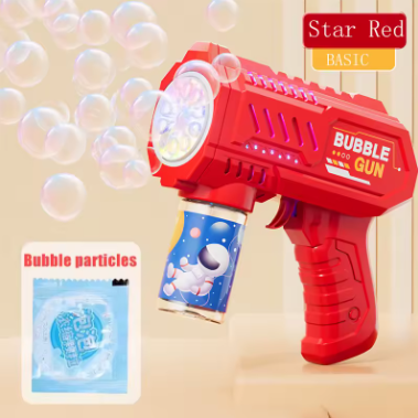 Automatic Bubble Gun – Rocket-Style Bubble Machine with Bubble Liquid for Kids Outdoor Fun
