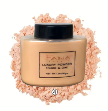 4-Color Luxury Loose Face Powder – Oil-Control & Foundation Setting