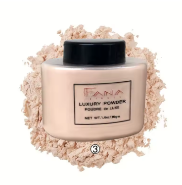 4-Color Luxury Loose Face Powder – Oil-Control & Foundation Setting