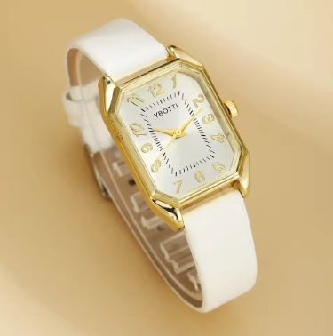 Luxury Women's Square Watch – Classic Quartz Wristwatch