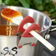 Silicone Pot Spoon Holder – Heat-Resistant Clip for Cooking Utensils